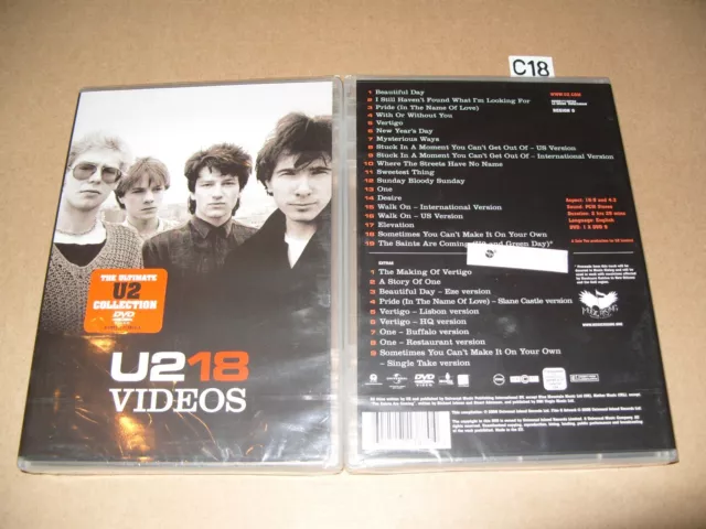 U2 - U218 Videos (DVD, 2006) NEW & SEALED