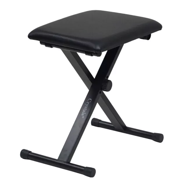 Piano Stool Keyboard Bench Black Padded Seat Cushion Chair Adjustable Height