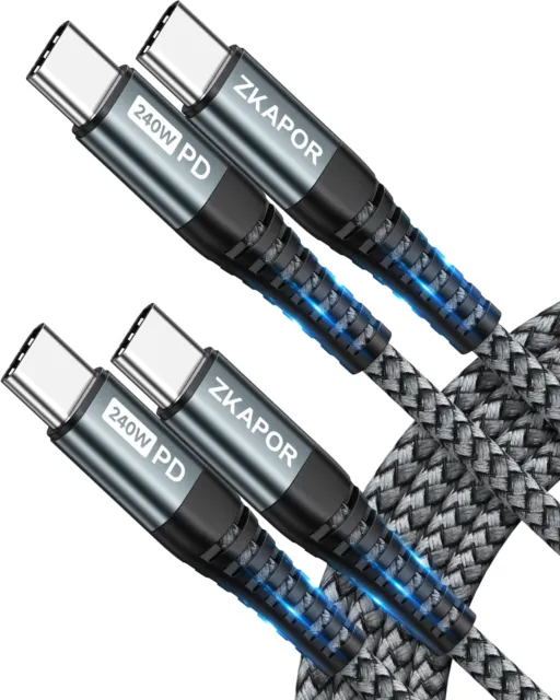 ZKAPOR Cable USB C a USB C Corto 30CM, Cable Tipo C 100W PD Cable USB