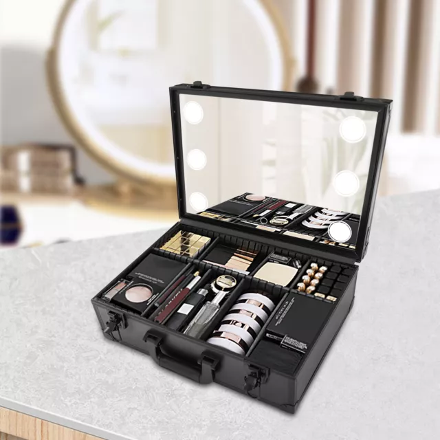 Large Aluminum Makeup Train Case Jewelry Box Cosmetic Organizer Storage NEW