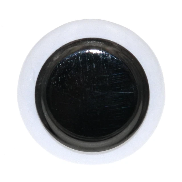 Amerock BP76246-BNW White Ceramic 1 1/4" Cabinet Knob w/Black Nickel Stem Center 2