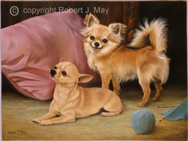 Chihuahua limited edition dog print by Robert J.May