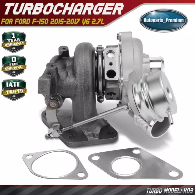 Left Side Turbo Turbocharger for Ford F-150 2015-2017 V6 2.7L FL3E-6C879-DE K03