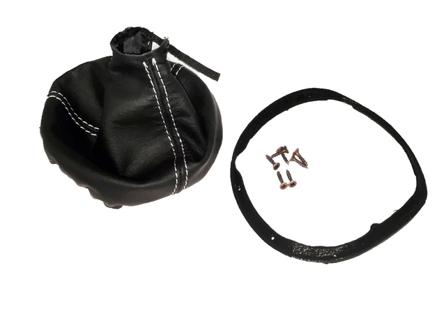 Gaine Levier Vitesse Cuir Noir Pour Lancia Kappa (1994-2000) - Surpiqûres Tricolores, Neuve