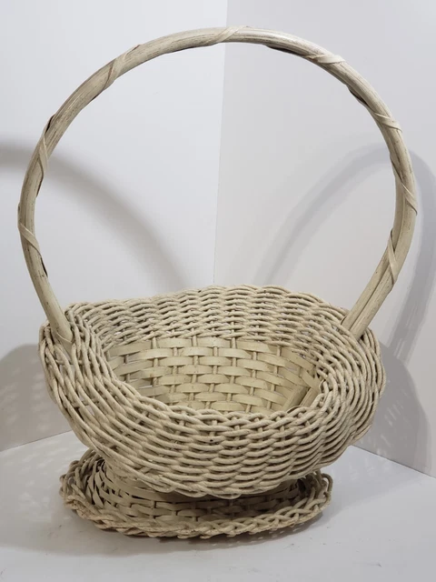 Vintage Wedding Funeral Hand Woven Basket Bear Creek Orchards 18''x 14 1/4'' USA