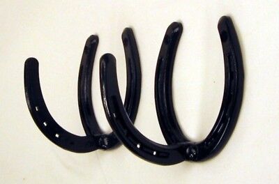(Pair) Horseshoe Wall Hooks - NEW - Hanger Rack Coat Hat Gun Tack Utility art