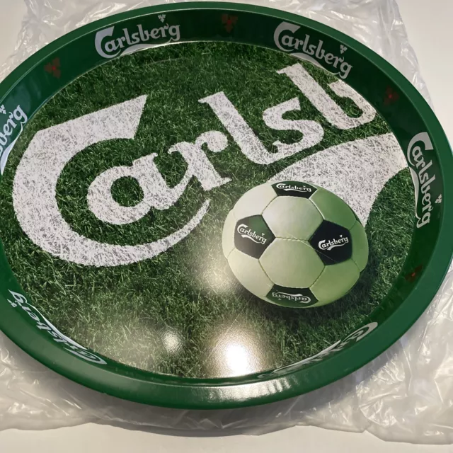 NOS Martellini Retro Carlsberg Metal Drinks/Beer Serving Tray 31cm D (J) 2