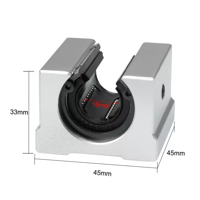 Linearkugellager SBR16UU Gleitblock Einheiten 16 mm Bohrungsdurchm. 2