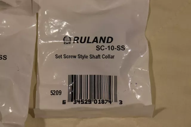 Lot of 4 - Ruland SC-10-SS Set Screw Style Shaft Collar 5/8" ID 303 Stainless 3