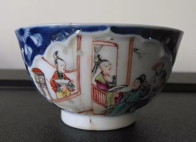 18th Century Chinese Export Porcelain Tea Bowl, Qianlong c. 1780, a/f