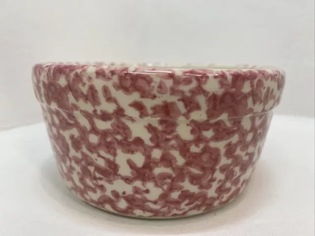 Roseville Pottery Pink Spongeware 5" Bowl by The Workshops of Gerald E Henn