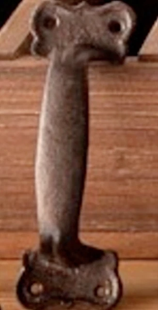 Small Cast Iron Rustic Trunk Cabinet Drawer Pull Grip Handle Barn Door Salvage