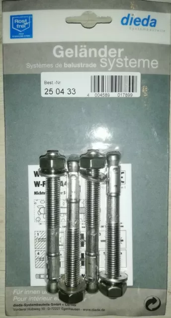 DIEDA Caviglia Robusto Wfaz / A4 4 Parti per Sistema Balaustra Ref: 250433 Nuovo