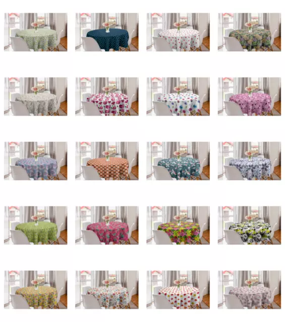 Ambesonne Flower Scenes Round Tablecloth Table Cover for Dining Room Kitchen