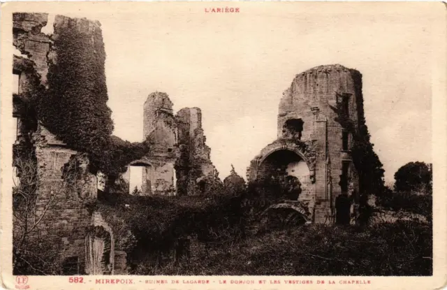 CPA MIREPOIX Ruines de Lagarde, Le Donjon et les Vestiges (647079)