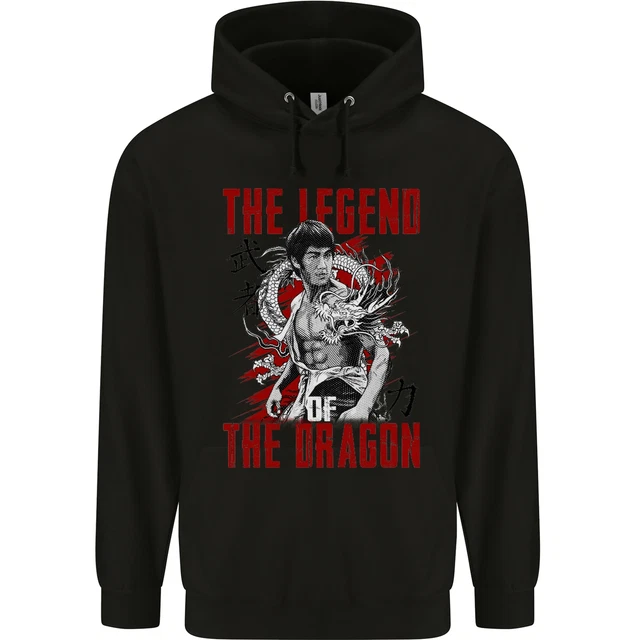 Felpa con cappuccio bambini Legend of the Dragon MMA film arti marziali bambini