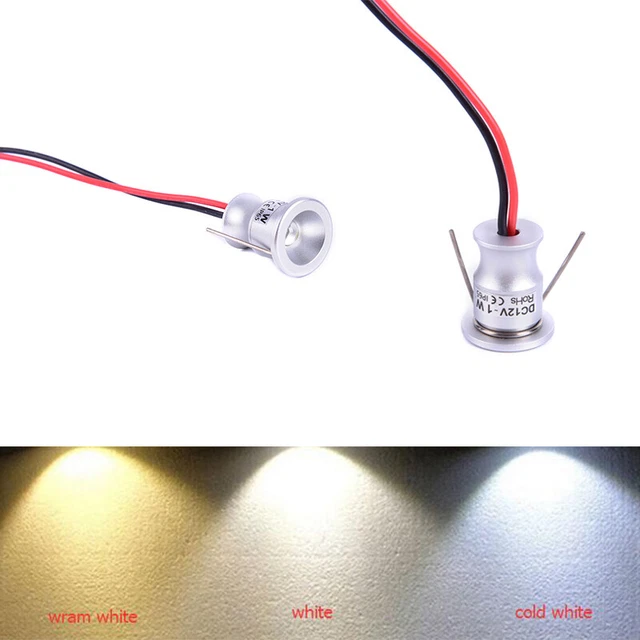 Midore Piccoli faretti a LED da 2 W, orientabili a 360°, in alluminio, 230 V, per armadio, corridoio, gallerie, negozi, armadietto portagioie