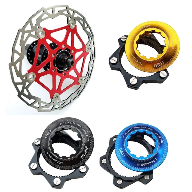 Adaptateur Rotor Centerlock Vers 6 Boulons Pour VTT - Alliage Aluminium Rouge - Compatible 44 Mm - 3