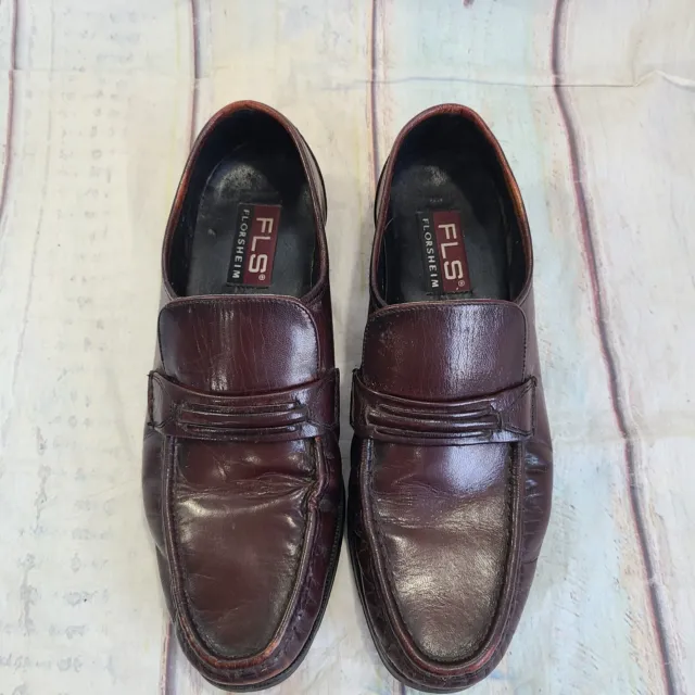 FLORSHEIM MEN'S FLS Burgundy Loafers Size 8.5 D70011 $17.90 - PicClick