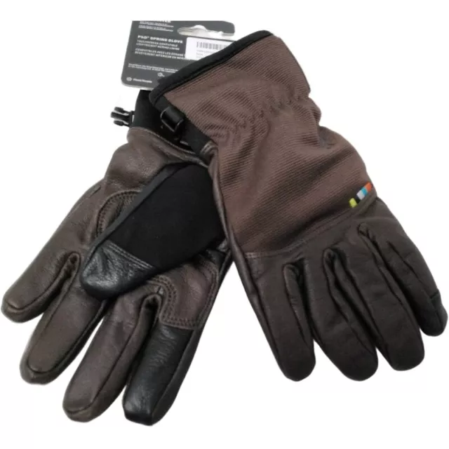 Smartwool PhD Spring Glove Unisex Adult Size X-Small Leather Gloves Brown Black 2