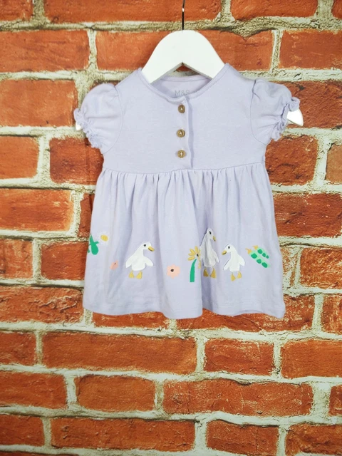Pacchetto Abito Bambina Età 3-6 Mesi M&S Next Romper Set Estivo A Righe 68Cm 5