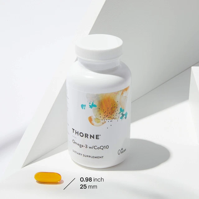 THORNE RESEARCH OMEGA3 with CoQ10 Omega3 Fatty Acid Supplement with