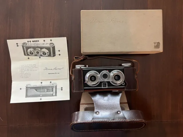 1950's  Original Iloca (Jloca) Stereo 35mm Camera & Case - MINT IN BOX!! RARE!!!