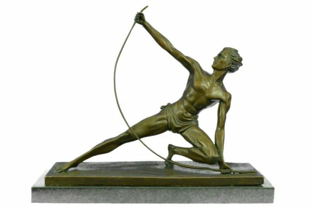 Bronze Sculpture Abstract Modern Art Archer Marble Base Figurine Home Decor Sale