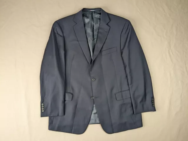 Hart Schaffner Marx Jacket Adult 46 Regular Navy Two Button Sport Coat