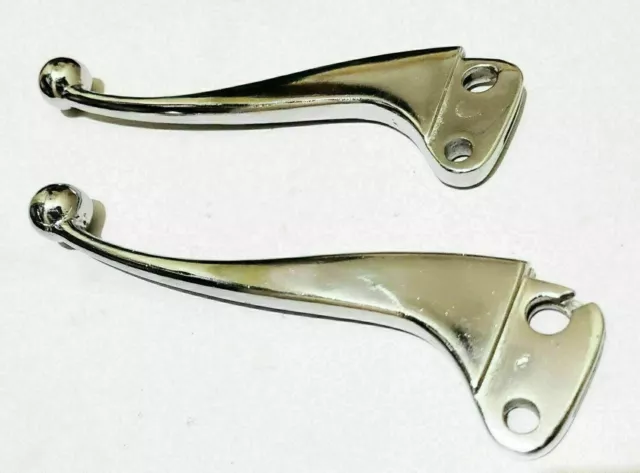 Vespa Chromed Clutch & Brake Lever Set End Balls Vbb Super Sprint Rally