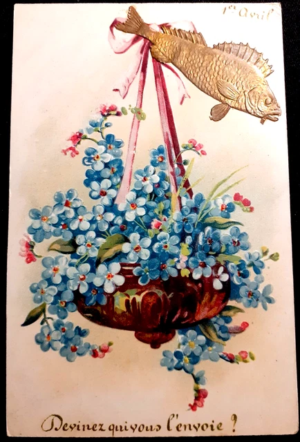 CPA Fantaisie Ancienne – Un Drôle De Poisson Pêché à La Ligne – Paris 1900
