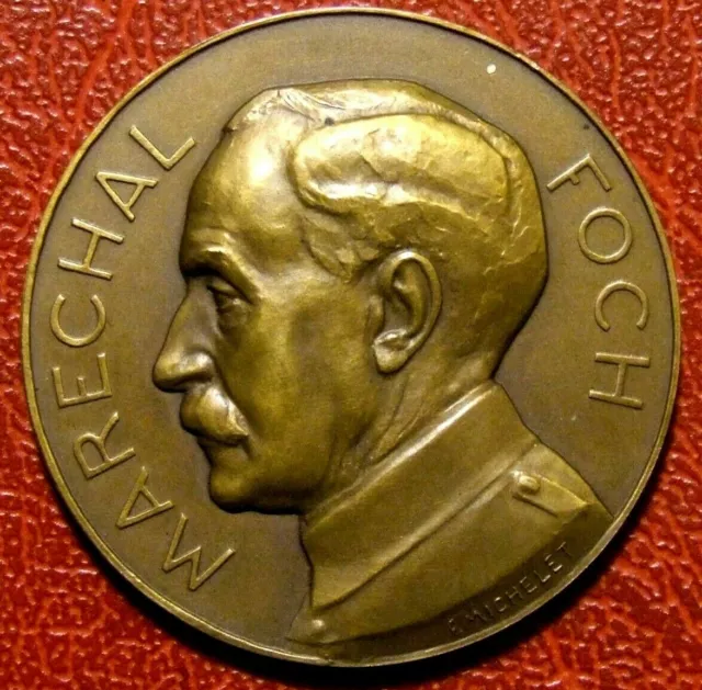 Médaille Art Déco Maréchal Foch officiers de réserve du Congrès de 1937 MICHELET