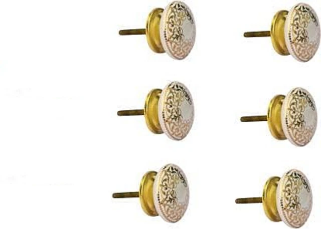 Céramique Boutons Tiroir pour Commode Garde-Robe Armoire Placards Paquet De 6