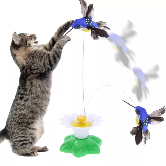 Bird Toy Electric Rotating Hummingbird Shape Interactive Toy 360° Rotatable