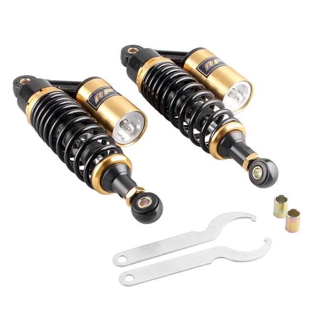 280mm Motorcycle Street Bike Air Shocks Absorbers Spring Suspension Universal