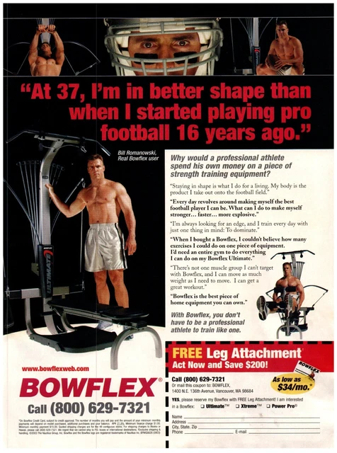 Gay Interest Bowflex Shirtless Sex Man Print Advertisement 2003 Bill Romanowski