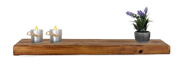 Wooden Antique Style Floating Shelf Handmade Vintage Rustic 7" 170mm