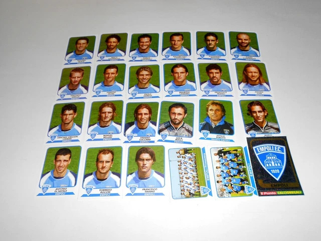 Set Complet Reggina – Panini Calciatori Serie A 2003-04, 24 Figurines, Neuf