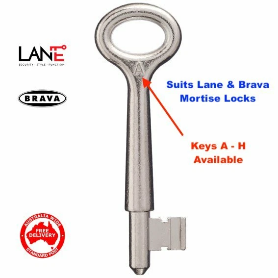LANES Mortise Lock Keys LANES 1000 A To H PRECUT