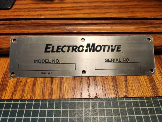 GM General Motors EMD Electro Motive Diesel Loco Builders Plate NOS GM General Motors EMD Electro Motive Diesel Loco Builders Plate NOS