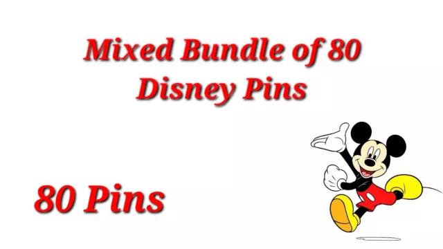 ### Mixed Bundle Of 80 Disney Pins ###