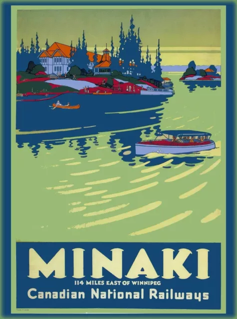 94780 Minaki east of Winnipeg Canada Canadian Travel Wall Print Poster Plakat