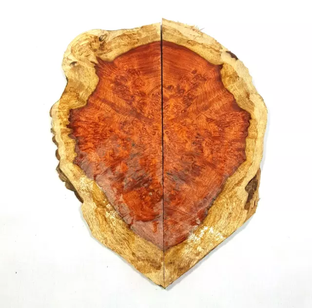2 piezas. "Materiales de proyecto de carpintería Amboyna Burl Live Edge 9 4/8"" X 12"" X 1"