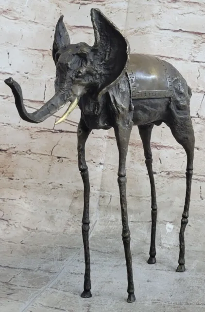Salvador Dali Hommage - Bronze Sculpture - Space Elephant - 100 % Bronze Figure