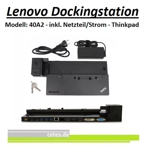Lenovo Ultra Dock Serie 3 inkl. Schlüssel und Netzteil - 40A2