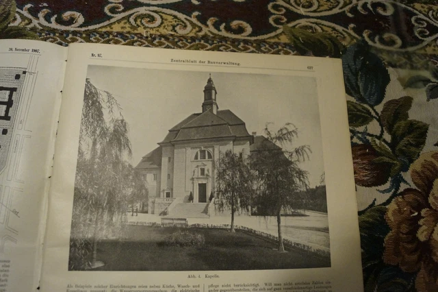 1907 Bauverwaltung 97 Virchow Krankenhaus Berlin 1 Kettenbrücke Mühlheim