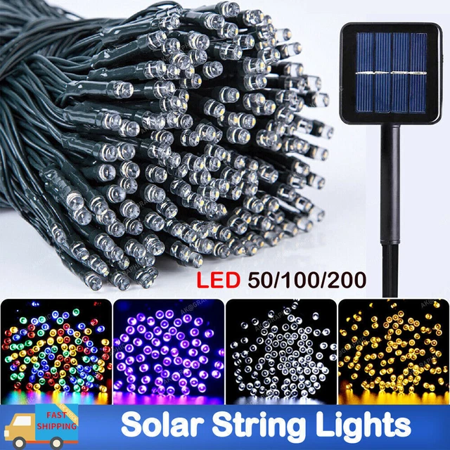 LED Solar String Lights Outdoor Garden Party Xmas Fairy Wedding Christmas Lamp