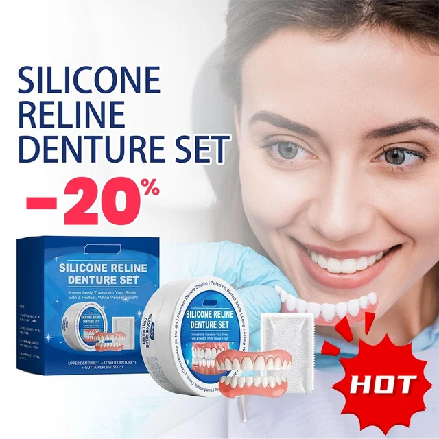 SILICONE RELINE DENTURE-SET,SOFT Denture Reline Kit 2024Q $8.78 ...