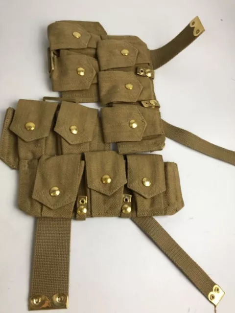 Wwi British P1908 Po8 Webbing Equipment Enfield Rifle Ammo Pouches-Set