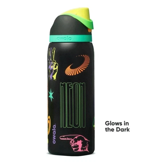 Borraccia Owala Birthday Bash 2025 – Edizione Limitata, 32 Oz, Nero Neon Glow In The Dark